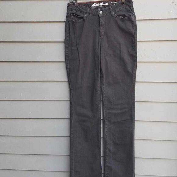 Eddie Bauer Curvy Boot cut Black Jeans Size T8 - Picture 1 of 11